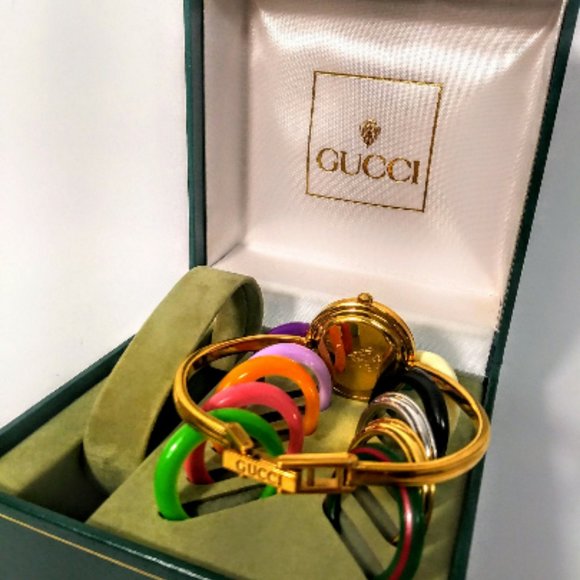 Retro vintage Gucci interchangeable Swiss watch with certificate of authenticity - Picture 7 of 7